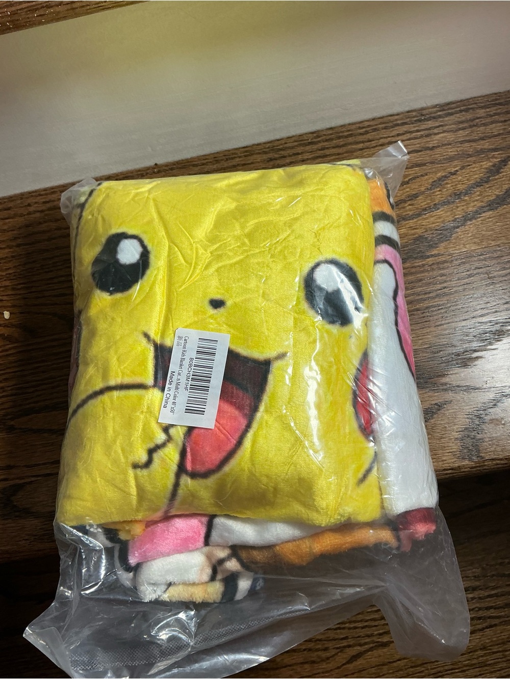 Pokemon Yellow Pikachu Face Plush Throw - Yellow, Black, White, Pink